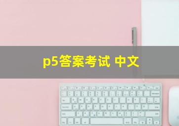 p5答案考试 中文